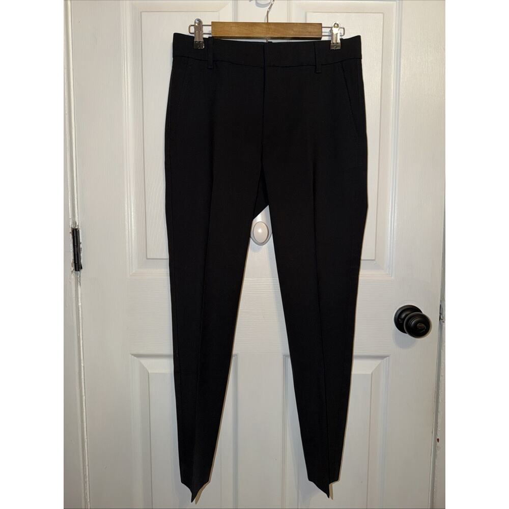 VINCE Tapered Trousers Dress Pants Wool Black Size 4 Mid Rise